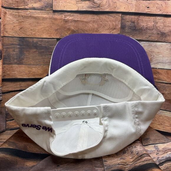 Vintage Lions Clubs International Rope Snapback Hat Cap White Purple We Serve - Picture 5 of 7